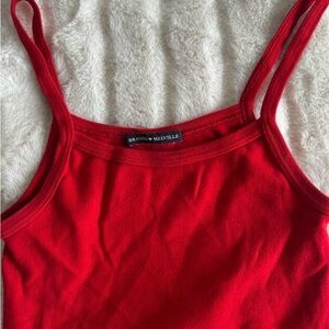 Brandy Melville Bright Red Ribbed Camisole